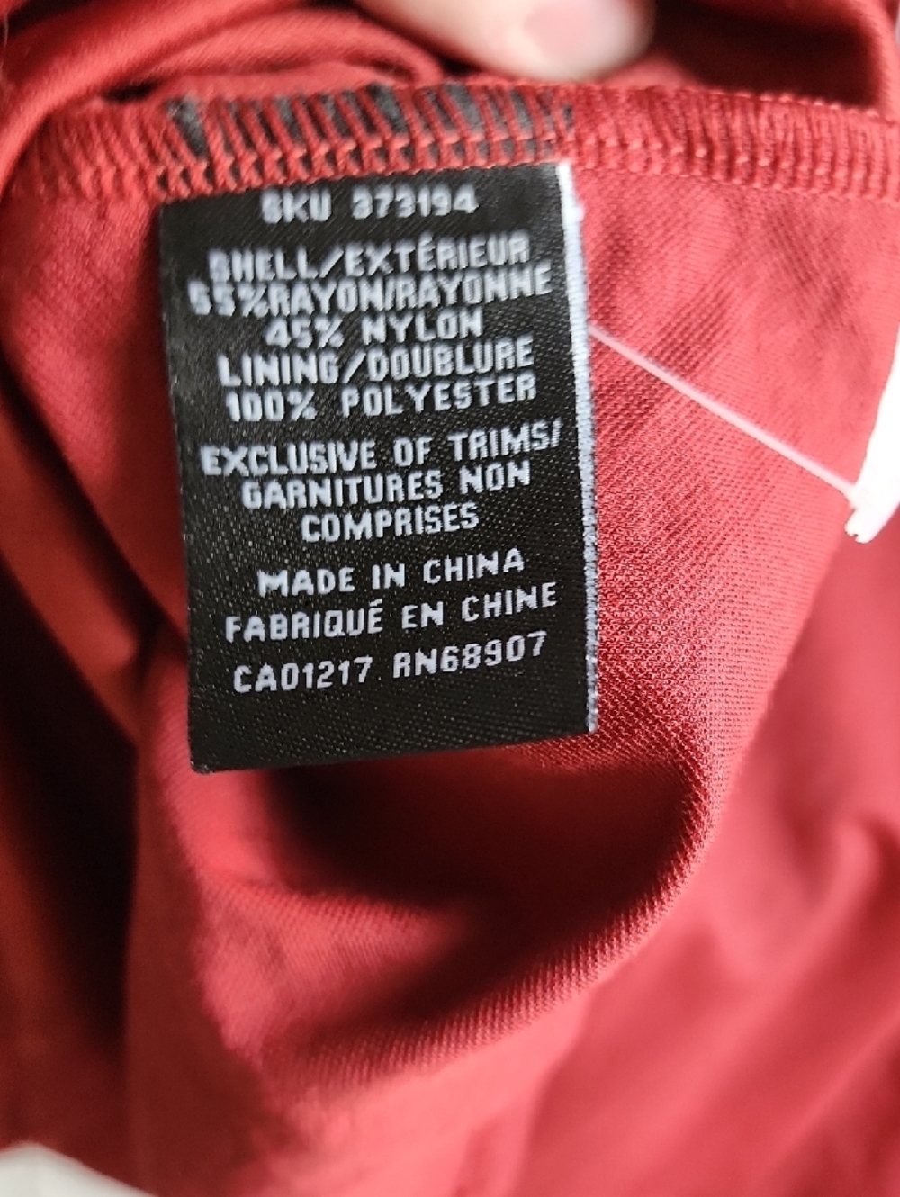 le chateau Rust Red Button-Front Square-Neck Tank XL - Picture 6 of 6